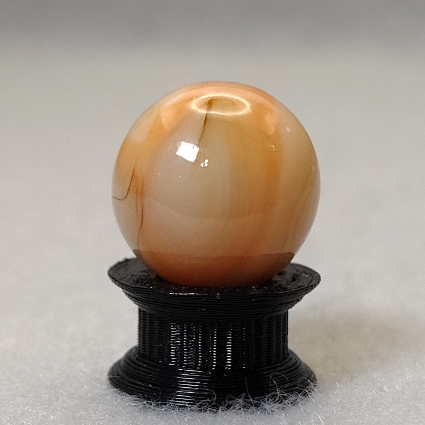 15.5mm Peach Swirl Marble NM CAC?