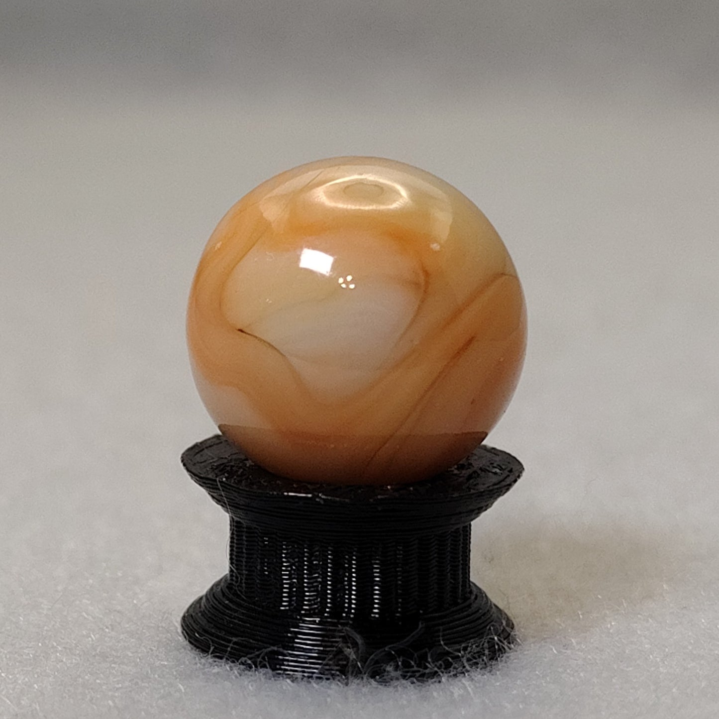 15.5mm Peach Swirl Marble NM CAC?