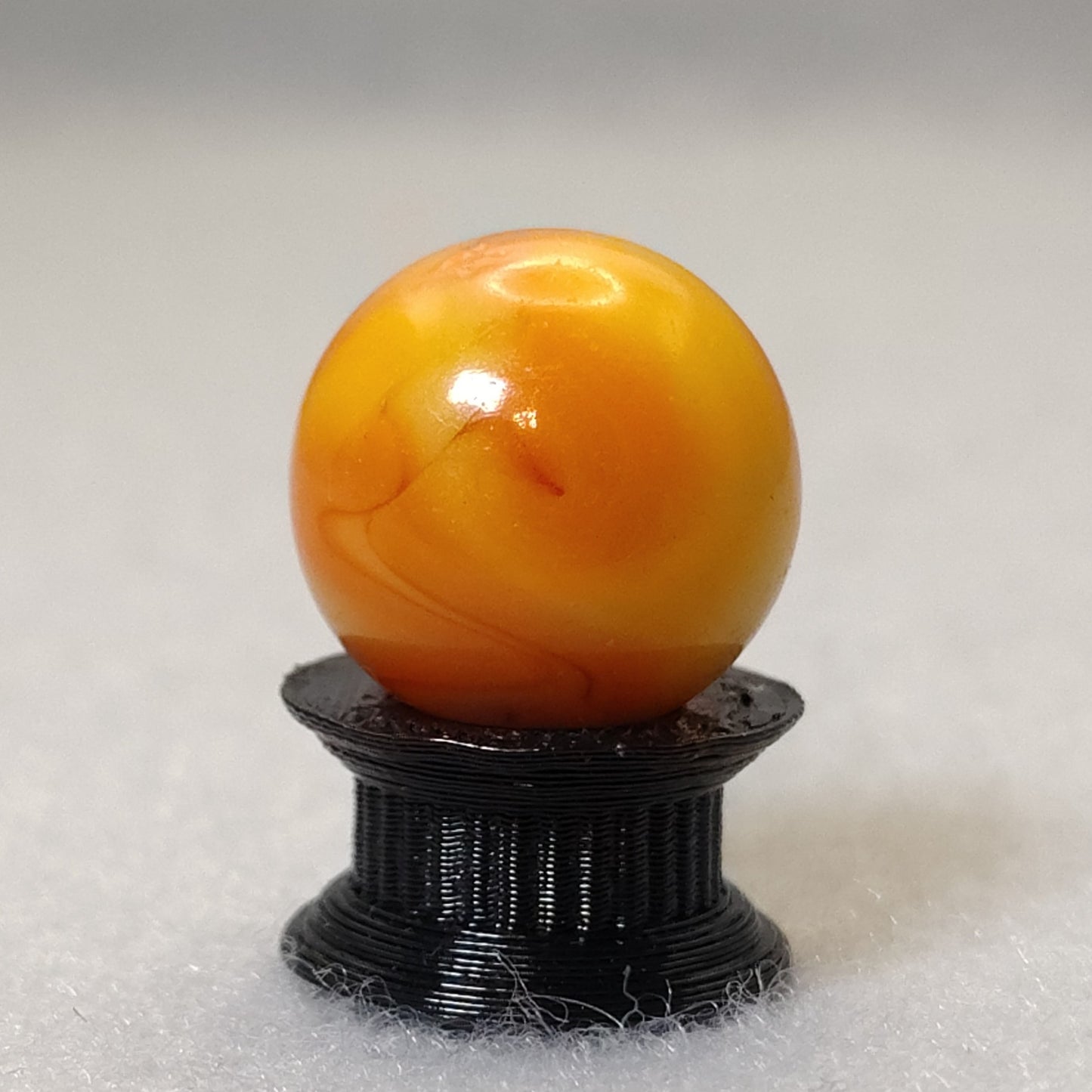 15.5mm Swirl Marble Orange & Yellow UV NM+
