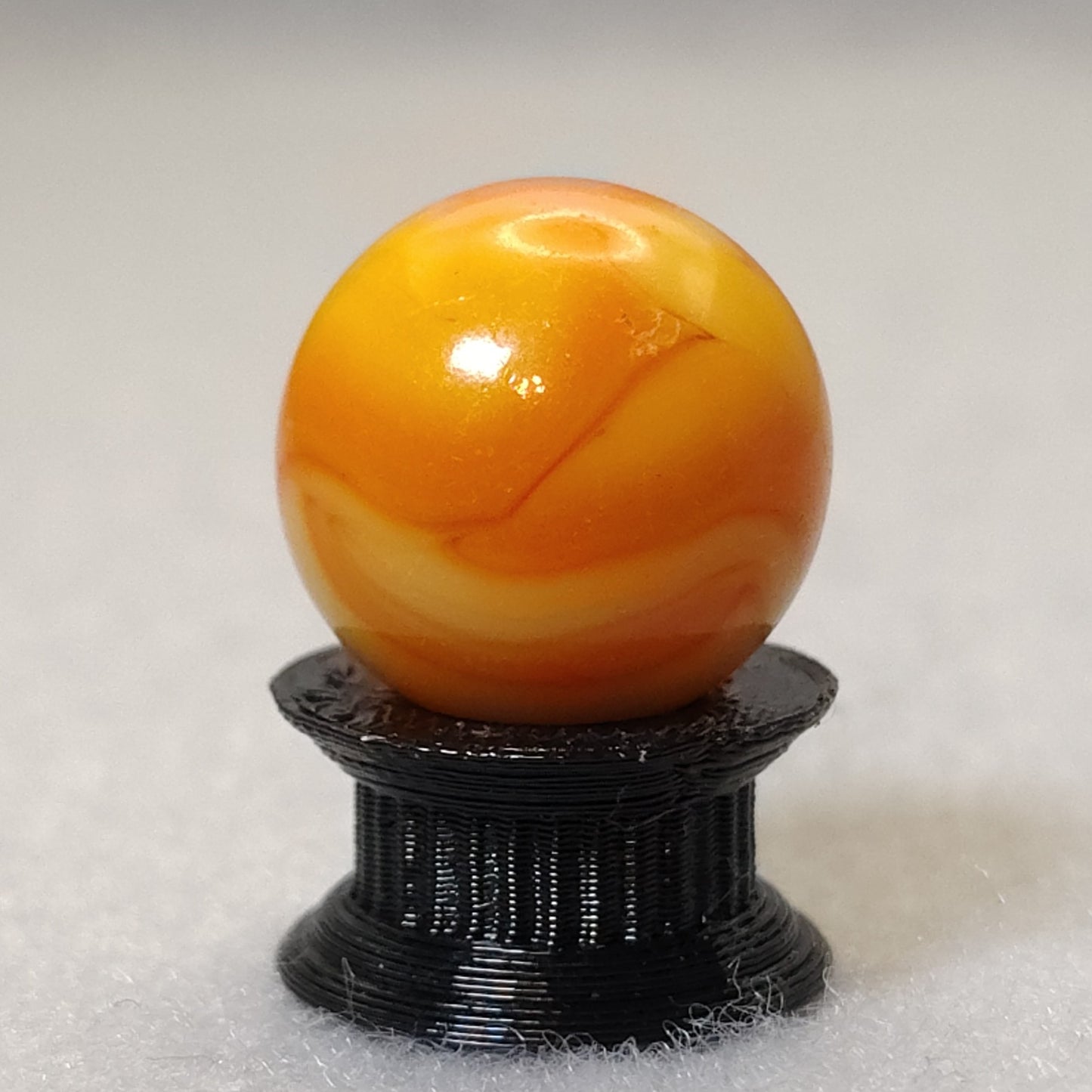 15.5mm Swirl Marble Orange & Yellow UV NM+