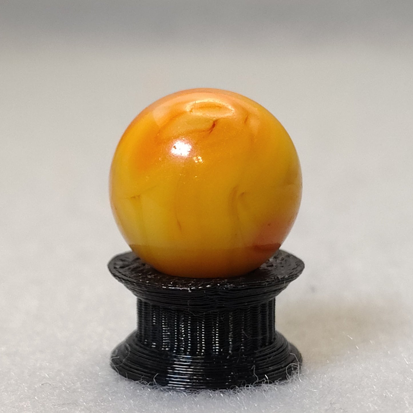 15.5mm Swirl Marble Orange & Yellow UV NM+