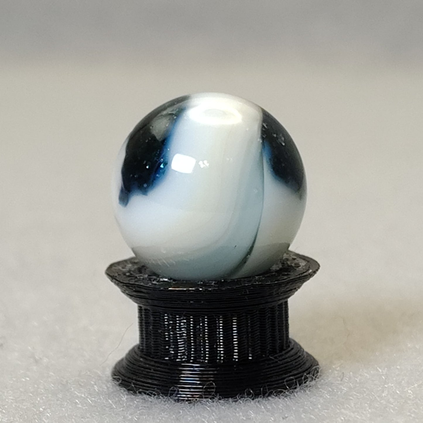 14.5mm Jabo swirl marble Loaded with blue & green AVENTURINE, cold crease, NM+