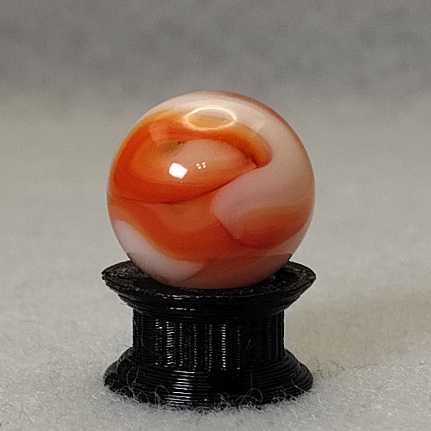 15mm Red & Cream Swirl marble champion? MINT