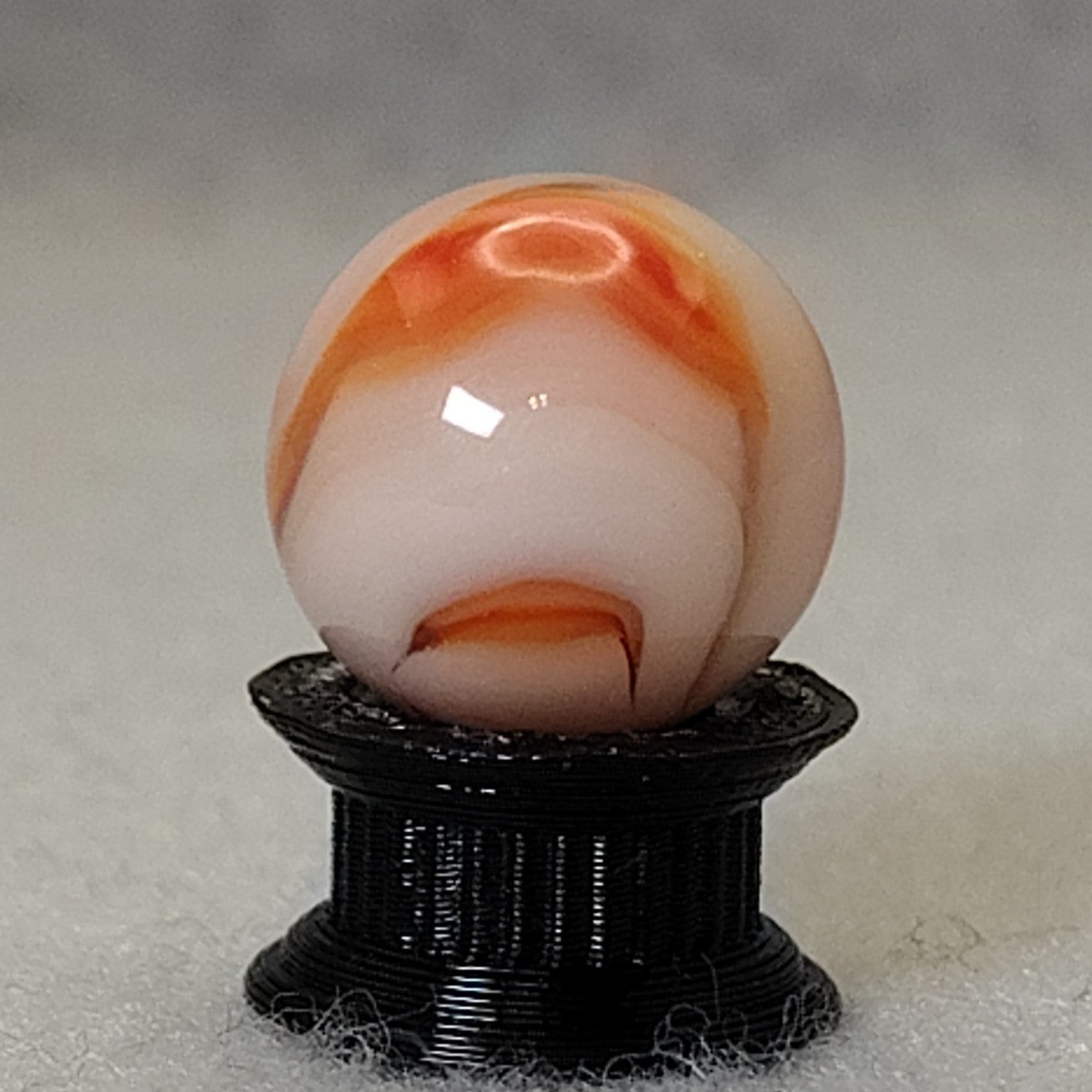 15mm Red & Cream Swirl marble champion? MINT