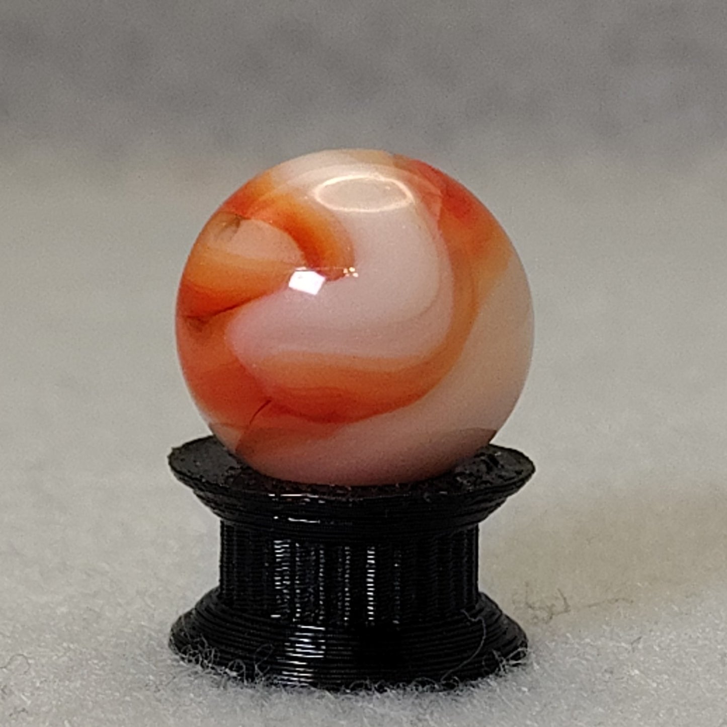 15mm Red & Cream Swirl marble champion? MINT