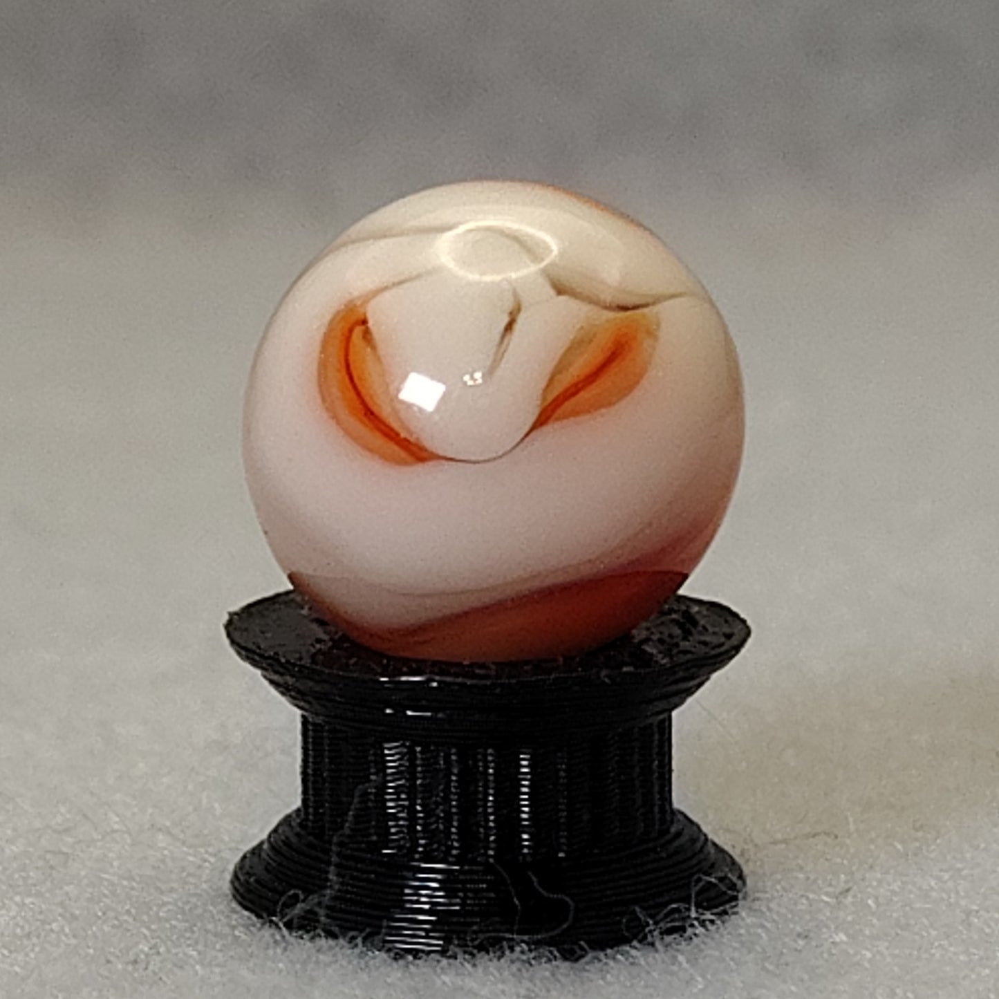 15mm Red & Cream Swirl marble champion? MINT