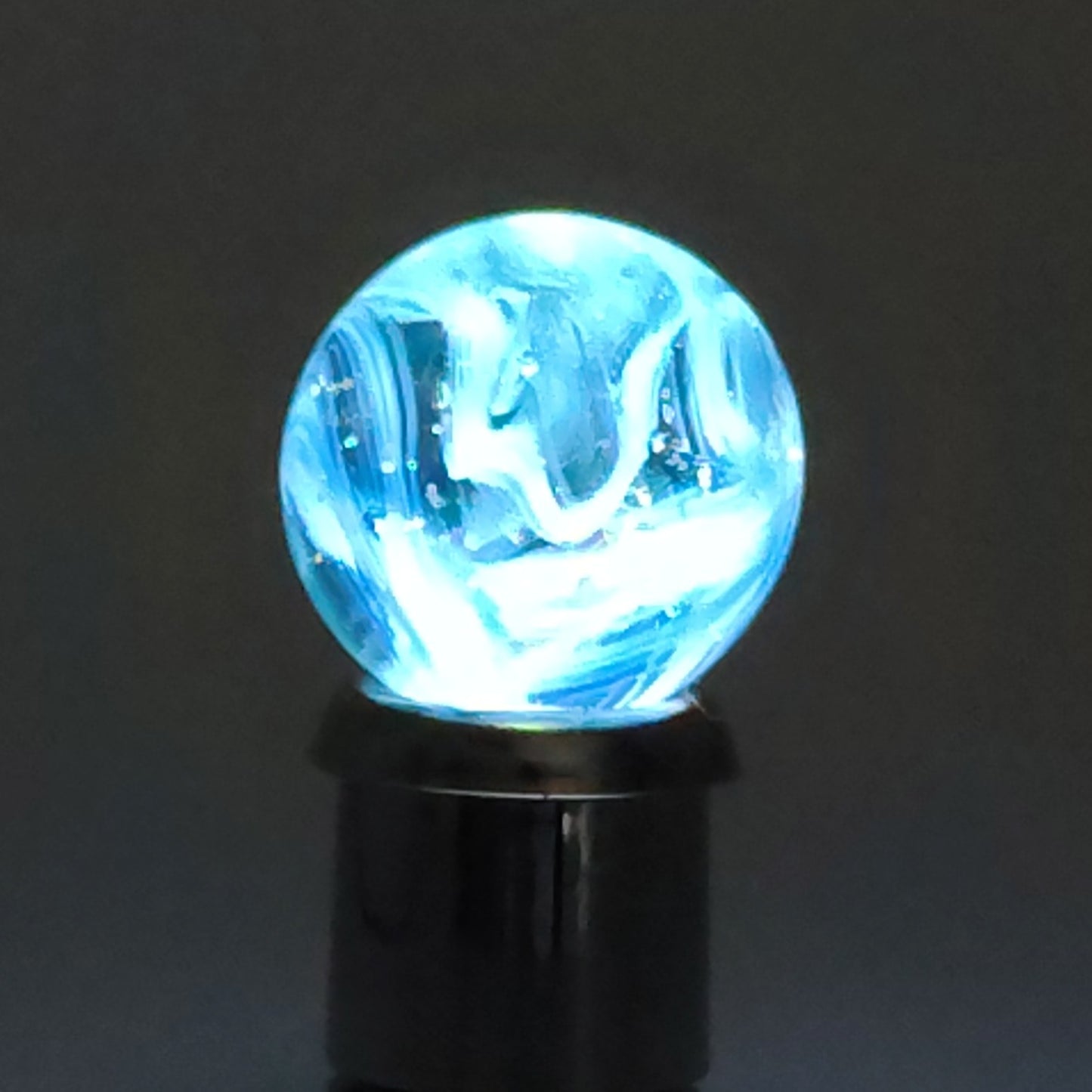 5/8" Veiligglass Wire Pull Marble - Beautiful Blue ribbons NM+