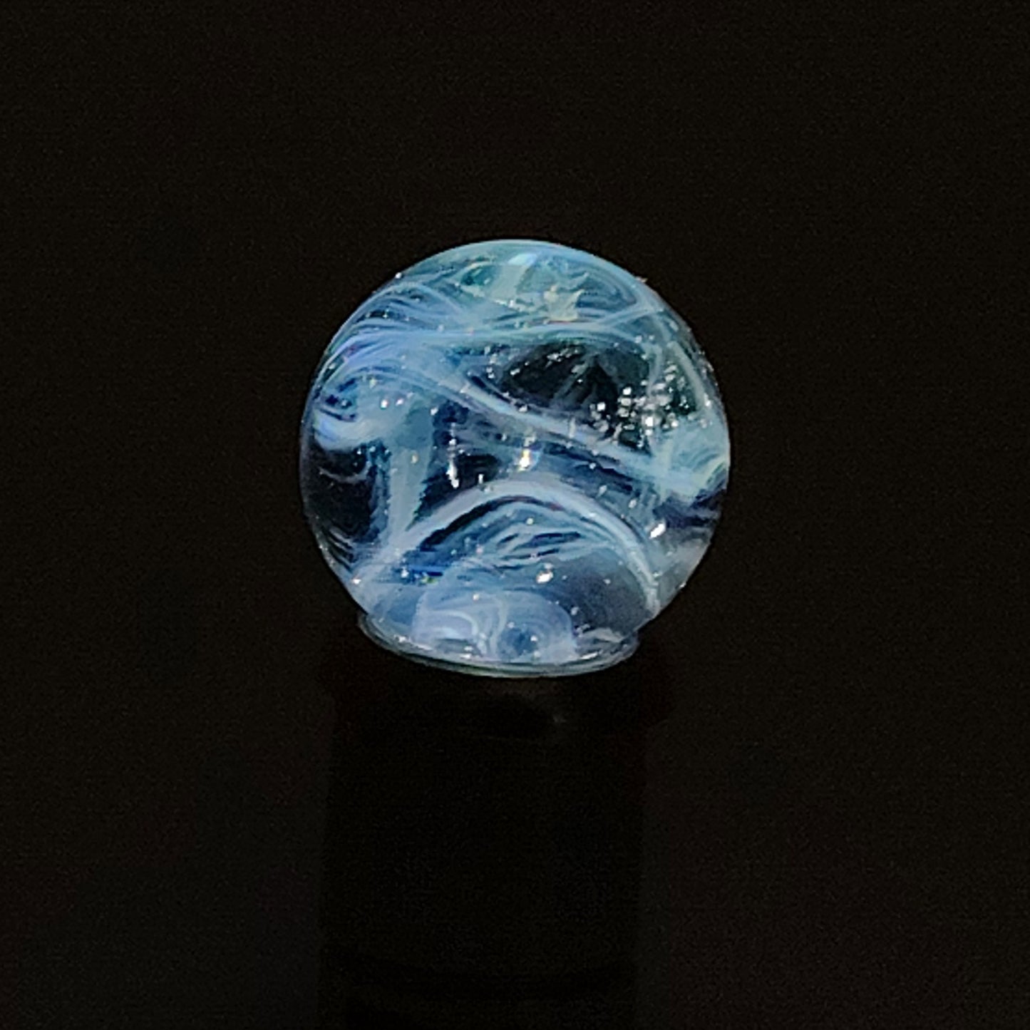 3 pack of Gorgeous Wire Pull Marbles MINT 14-15mm Blue/Green