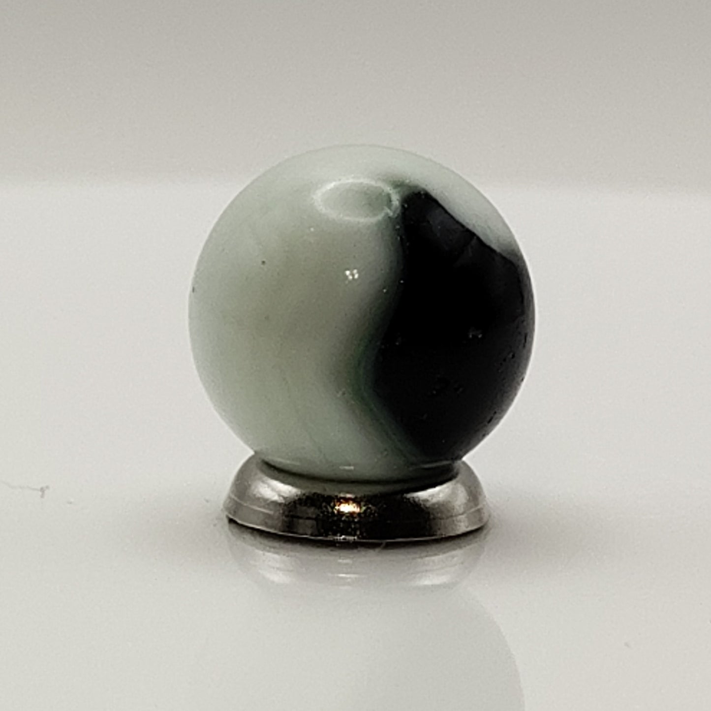 16mm Akro Agate Lazy Cork/Patch Marble Indigo Green White NM-