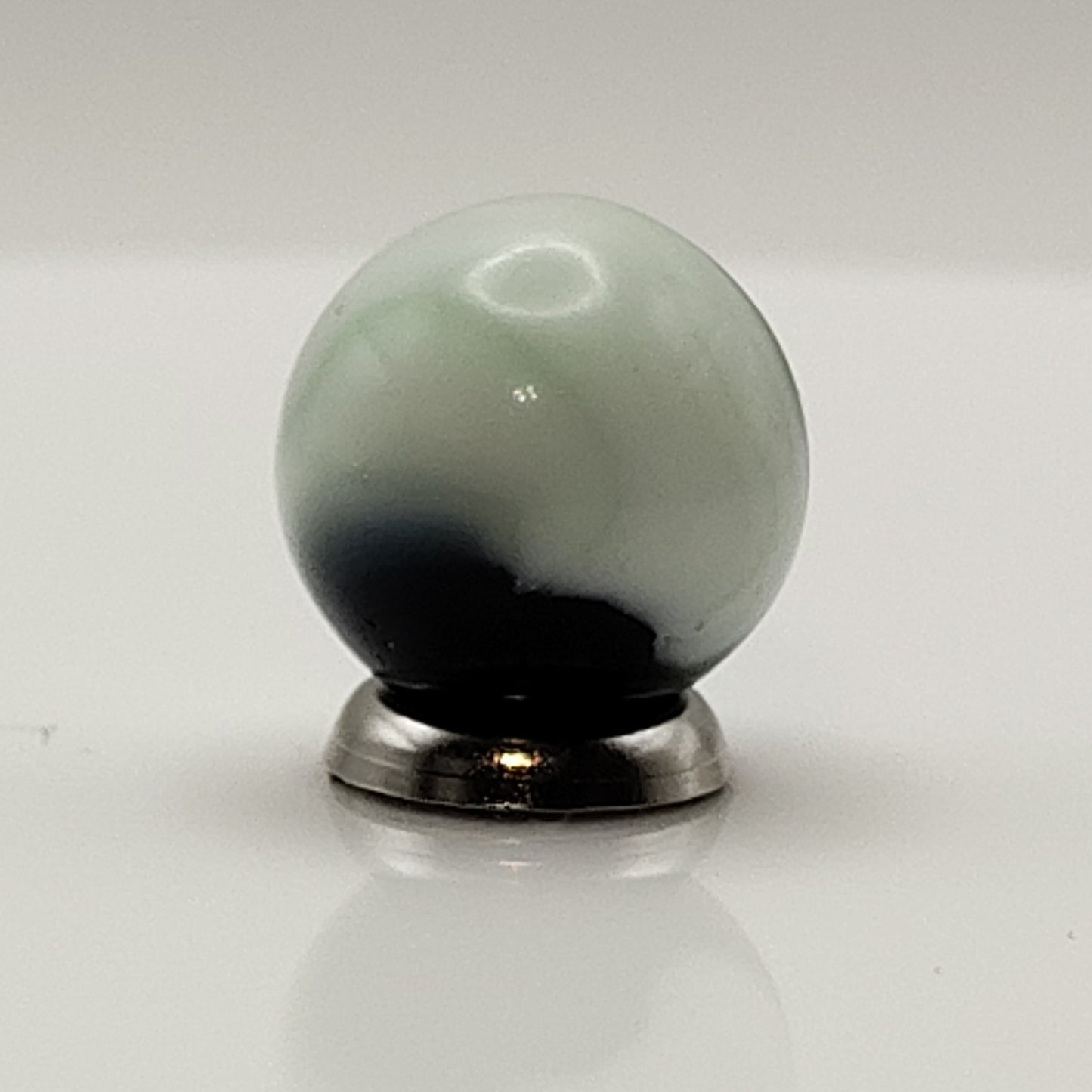 16mm Akro Agate Lazy Cork/Patch Marble Indigo Green White NM-