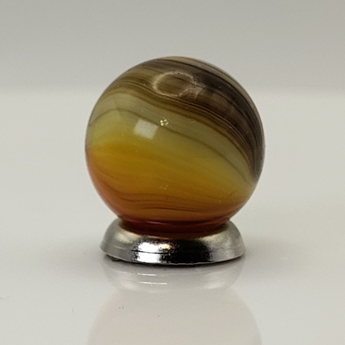 15.5mm Vintage Master Marble, Cloudy nice orange, yellow brown MINT