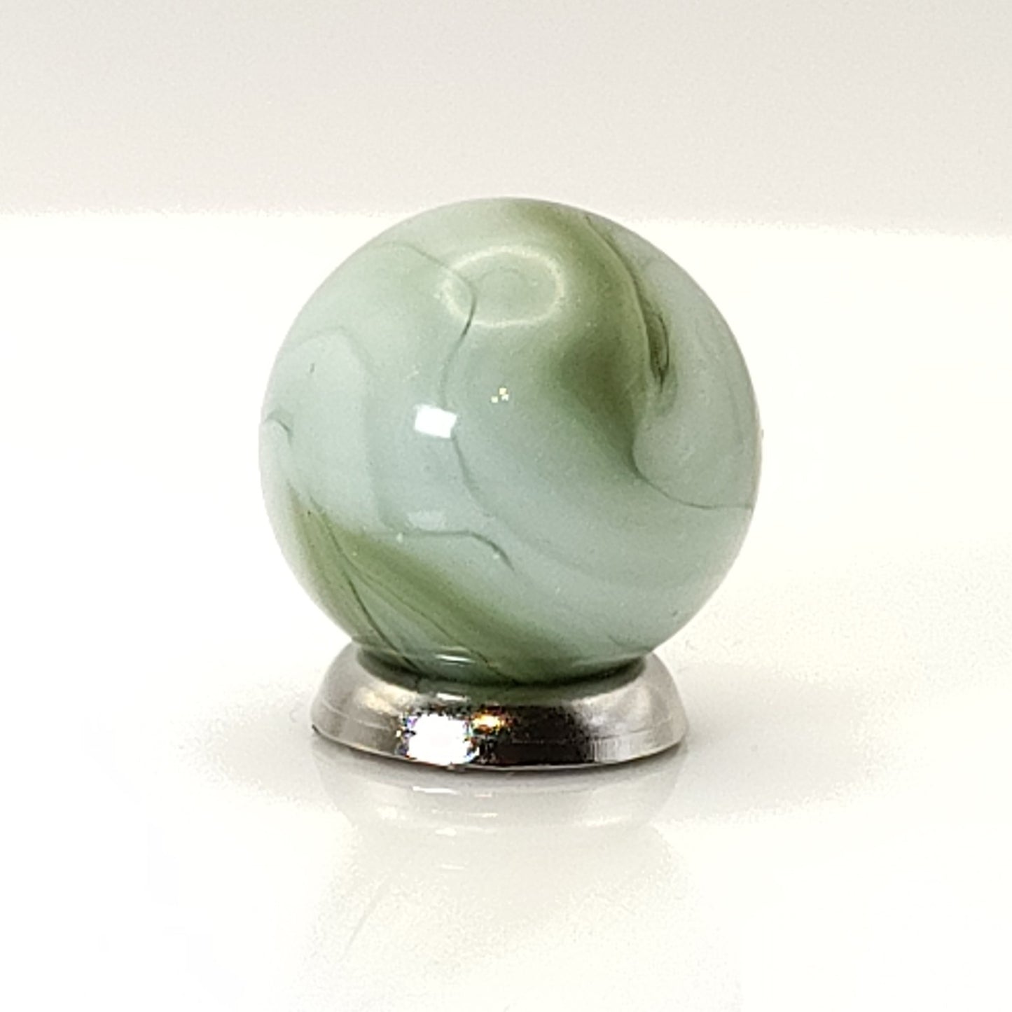 16.5mm Green & Cream Swirl Marble NM+