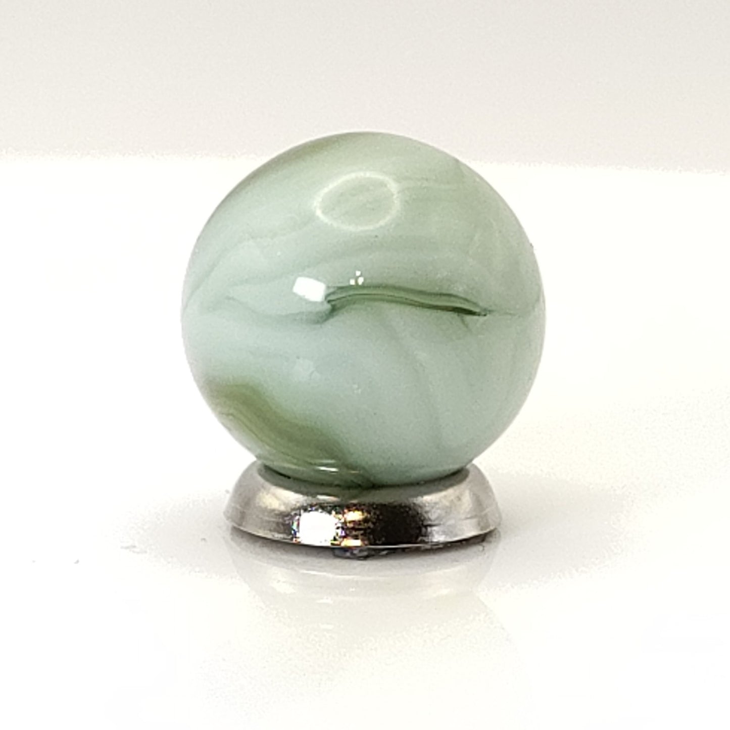 16.5mm Green & Cream Swirl Marble NM+