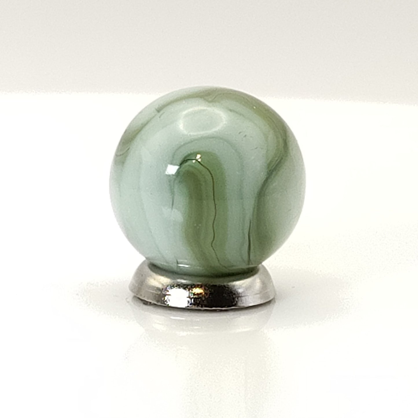 16.5mm Green & Cream Swirl Marble NM+