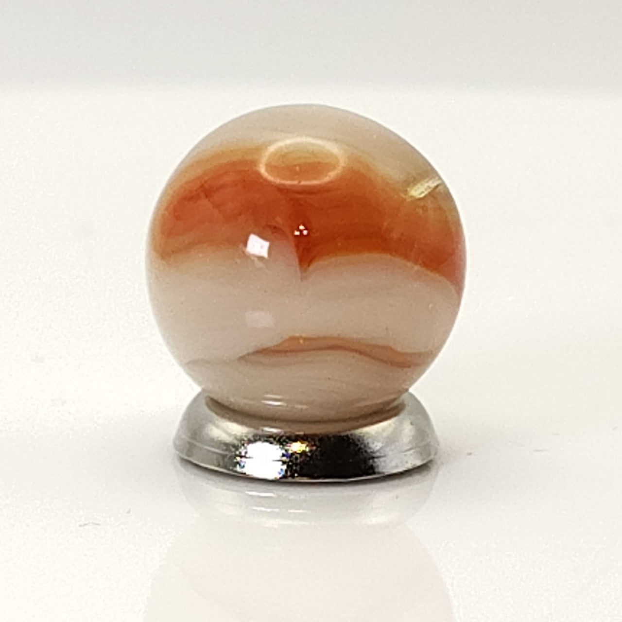15mm Pink & Cream Swirl Marble MINT