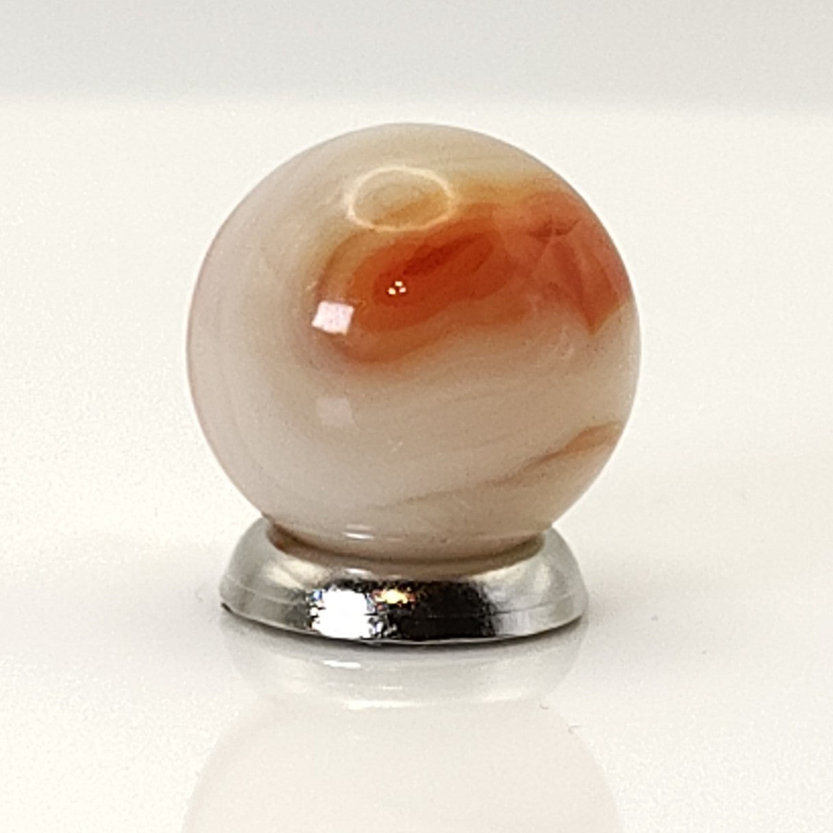 15mm Pink & Cream Swirl Marble MINT
