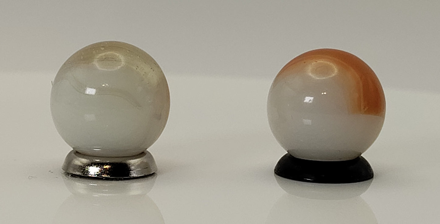 2 pack 5/8" Vitro Agate Patch Marbles NM- to NM+