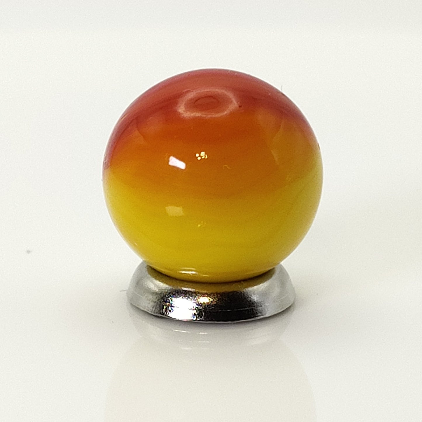 5/8" Master Marble Meteor (yellow/ red), UV glow orange/ pink WET MINT