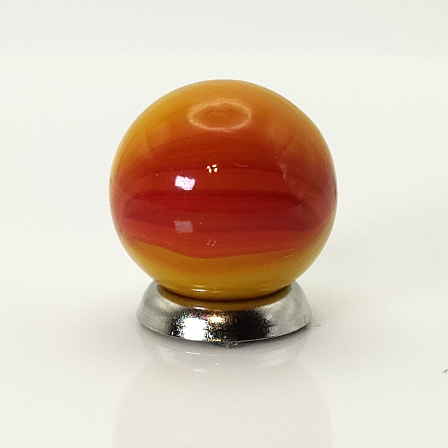 5/8" Master Marble Meteor (yellow/ red), UV glow orange/ pink WET MINT
