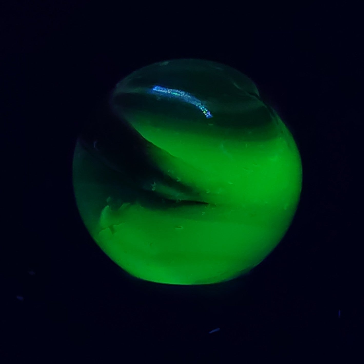5/8" Uranium Translucent Patch Marble NM+