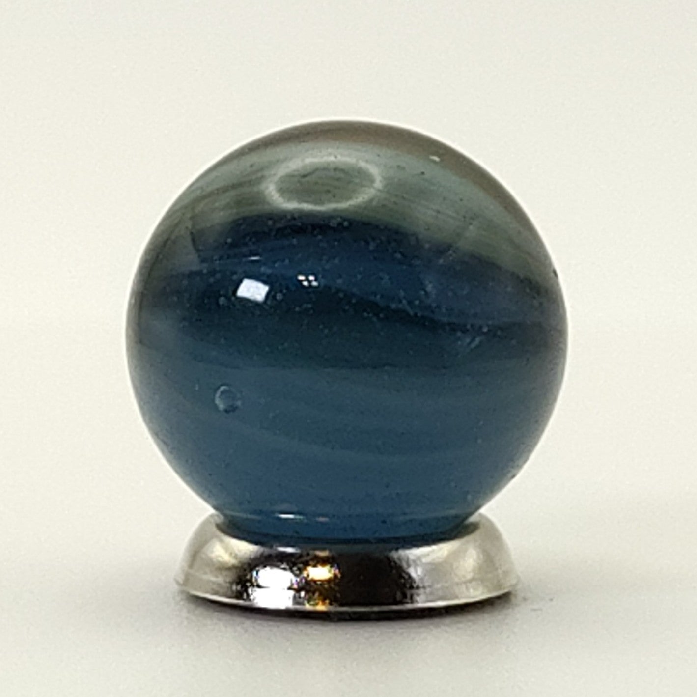 5/8" Akro Agate Sparkler Marble Blue & Brown NM++