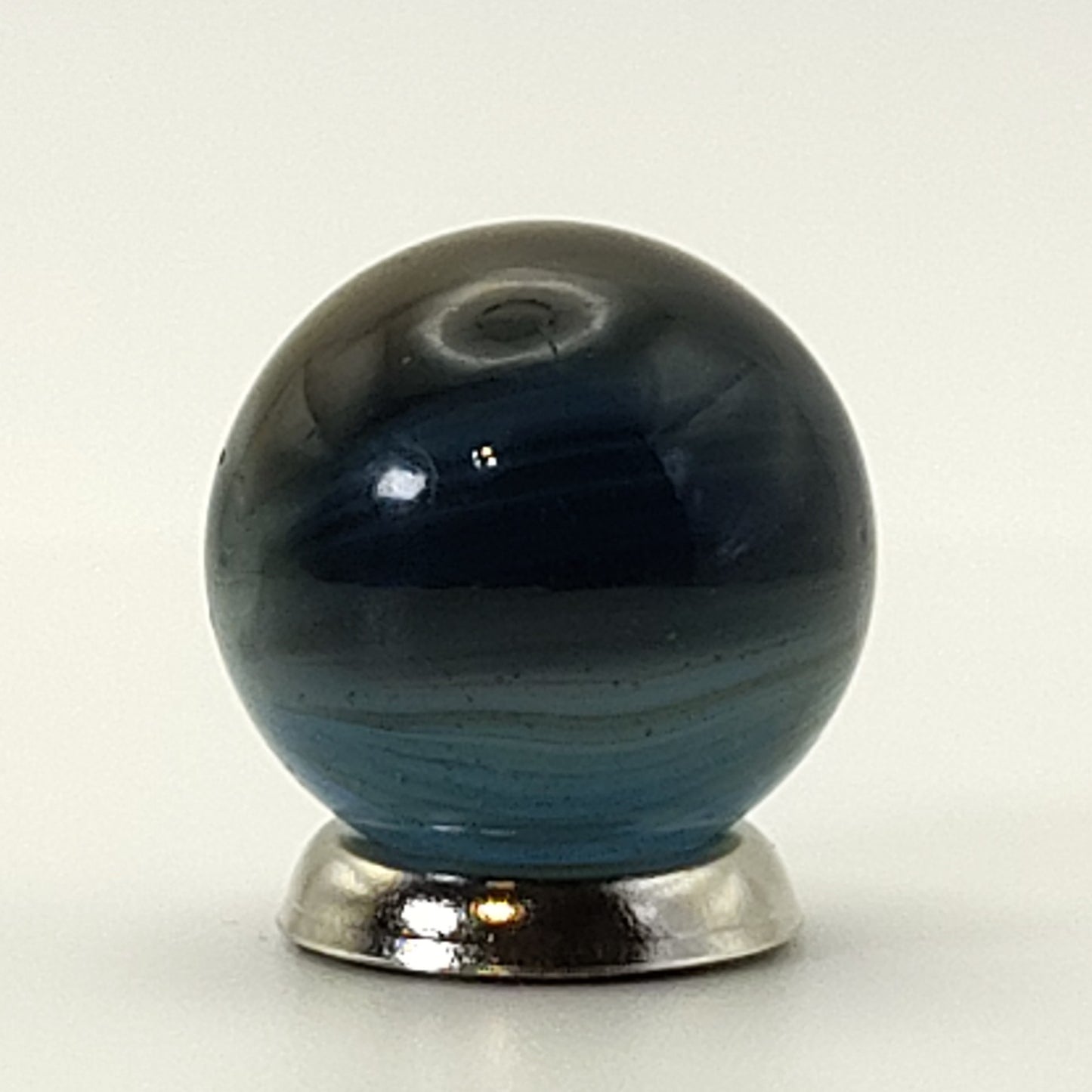 5/8" Akro Agate Sparkler Marble Blue & Brown NM++