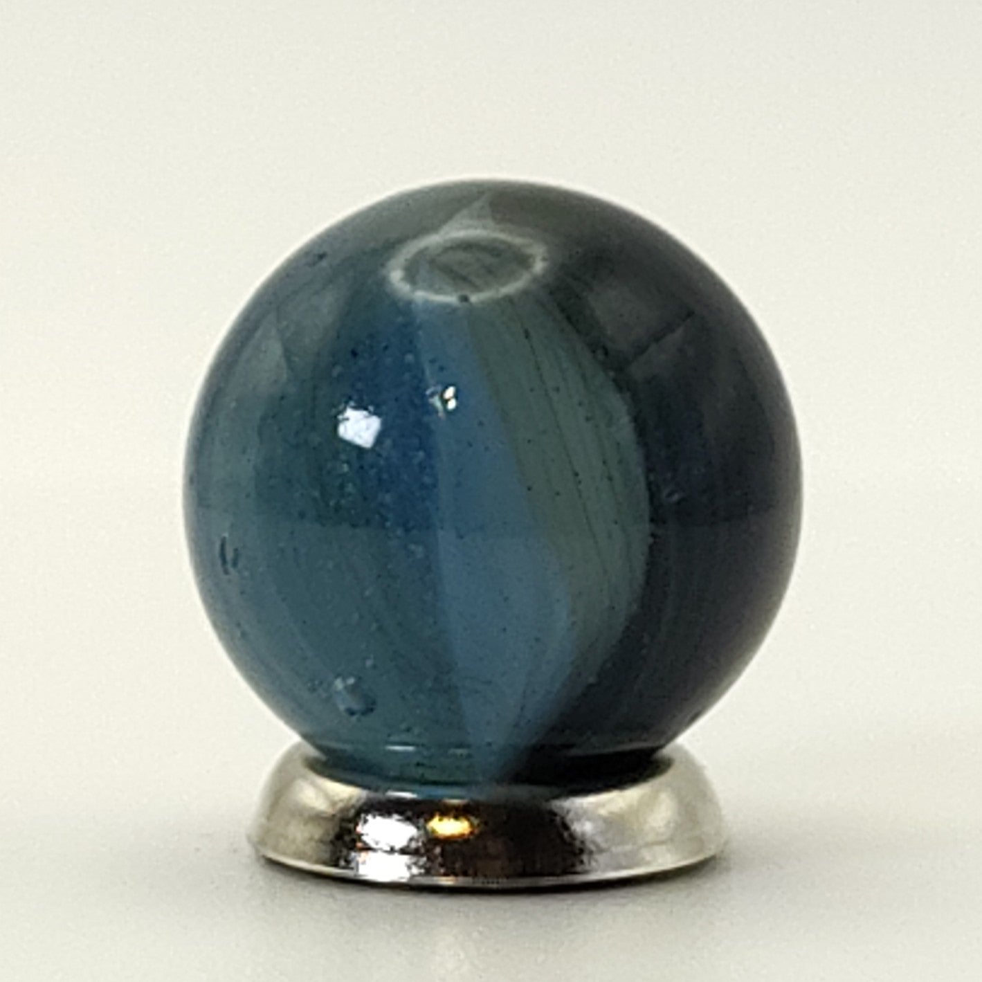 5/8" Akro Agate Sparkler Marble Blue & Brown NM++