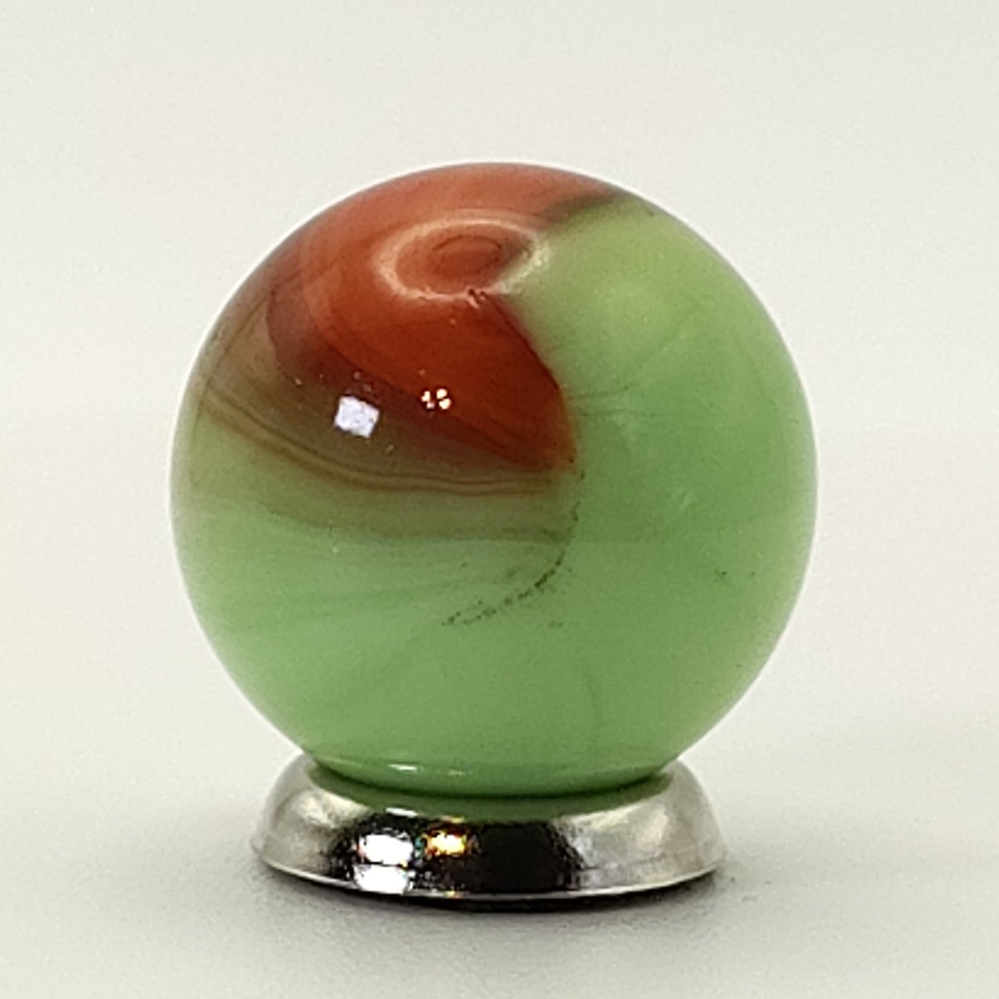 17mm Akro Agate Patch Marble Green Red NM+