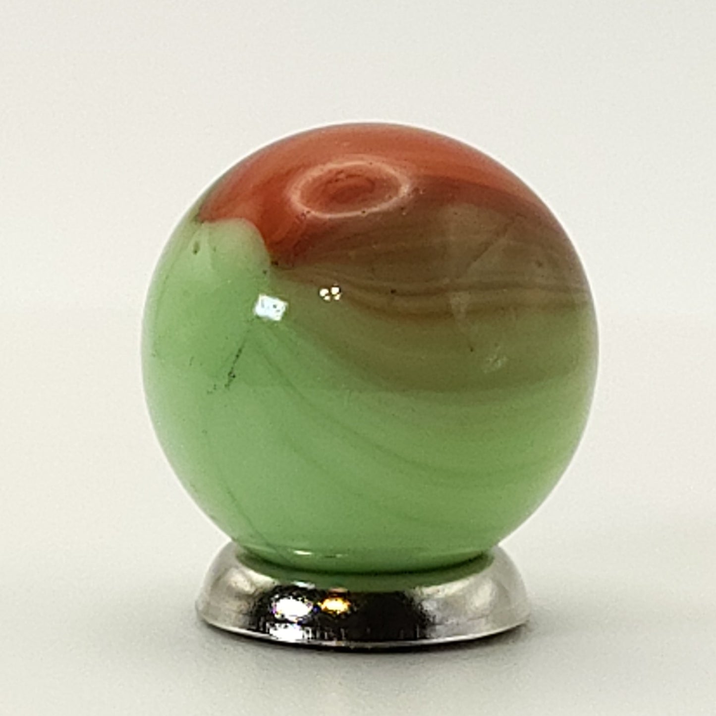 17mm Akro Agate Patch Marble Green Red NM+