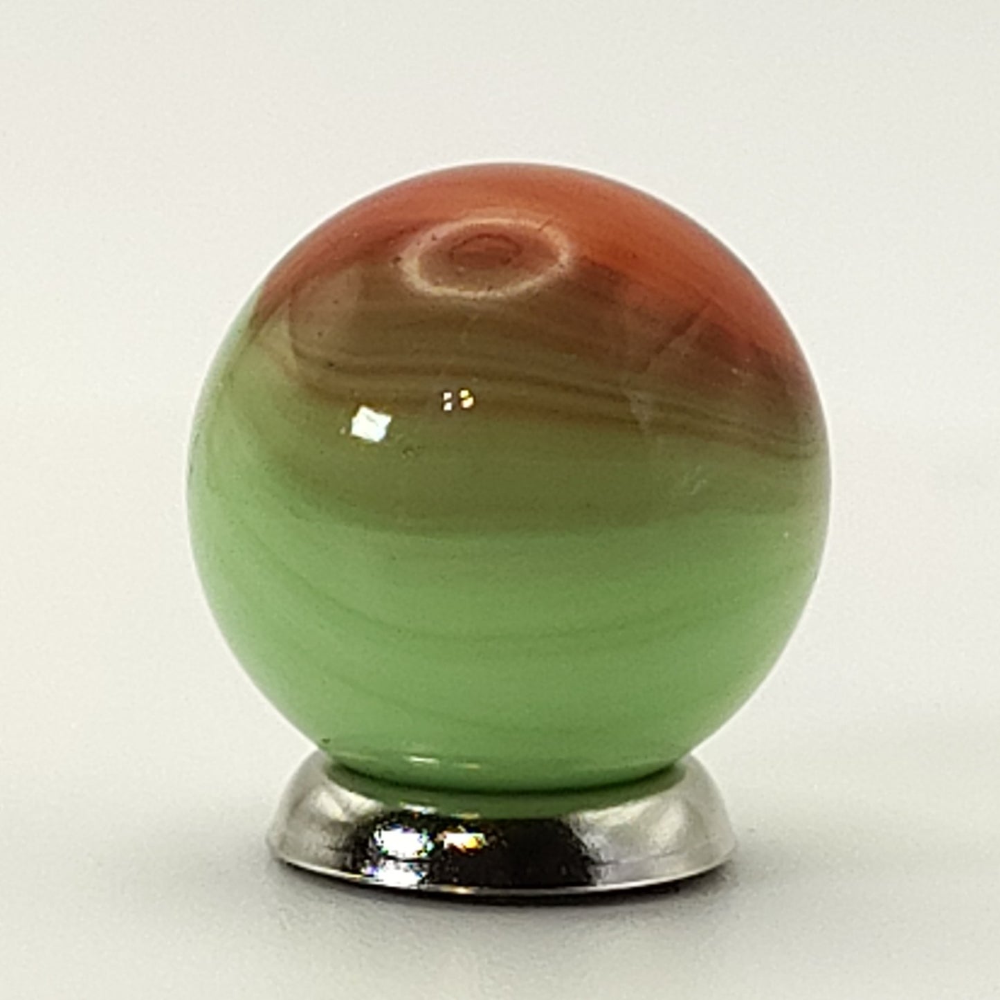 17mm Akro Agate Patch Marble Green Red NM+
