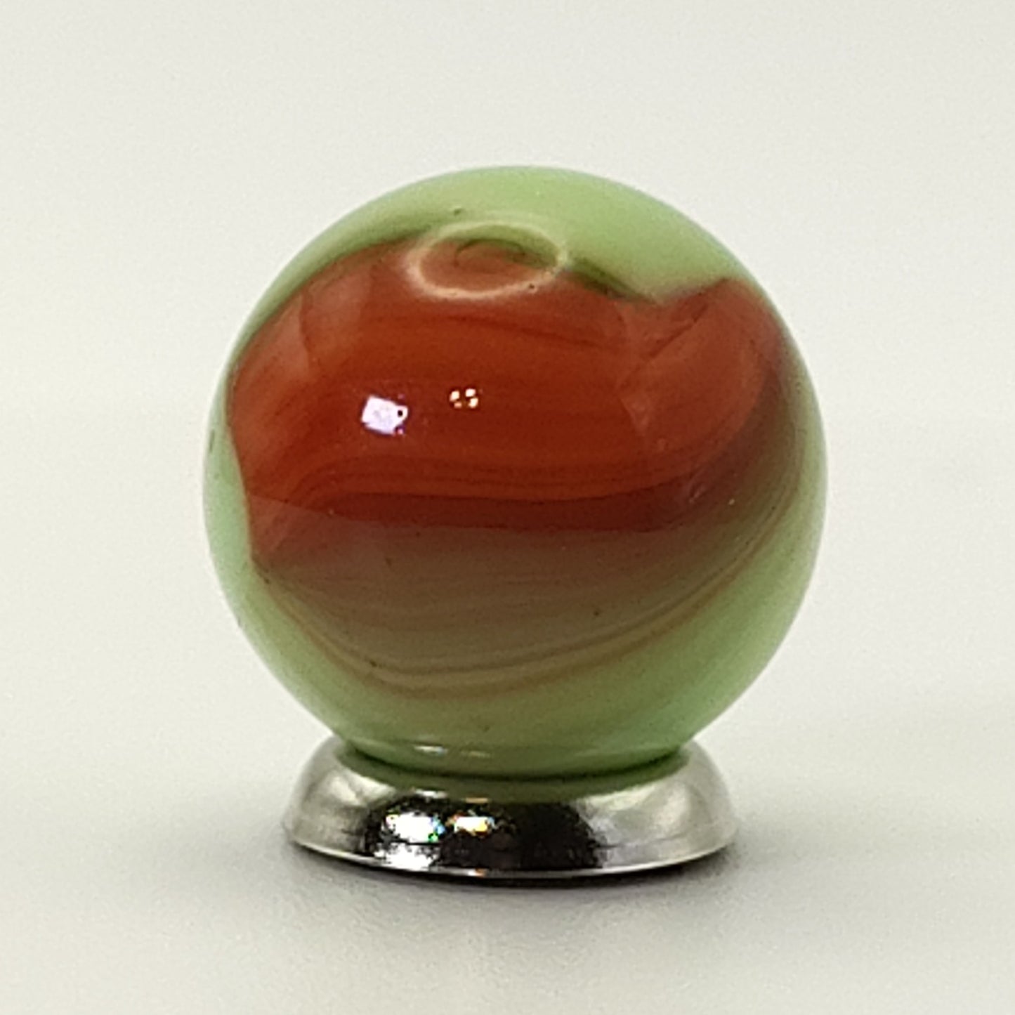 17mm Akro Agate Patch Marble Green Red NM+