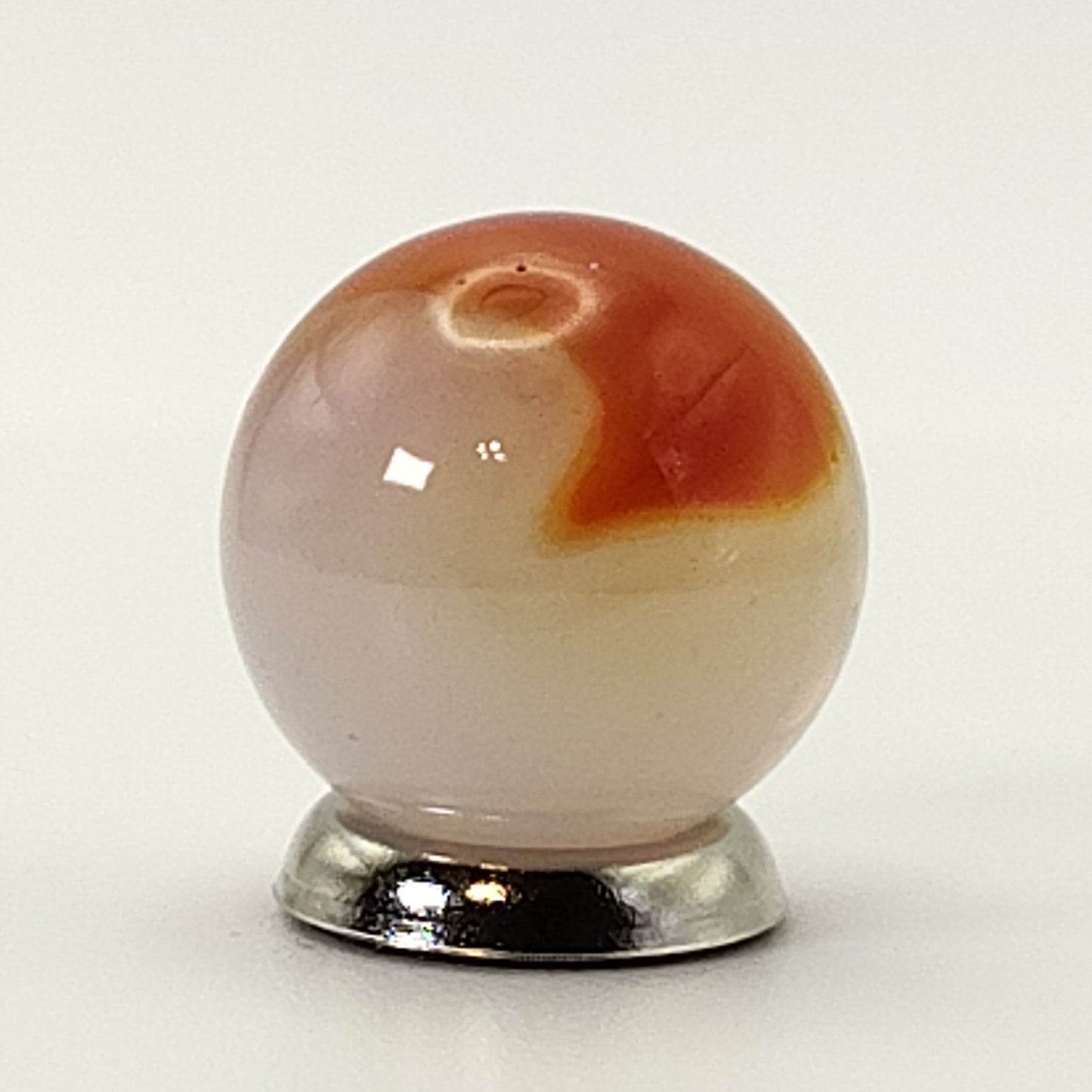 5/8" Akro Agate Patch Marble/ Lazy Corkscrew Orange NM