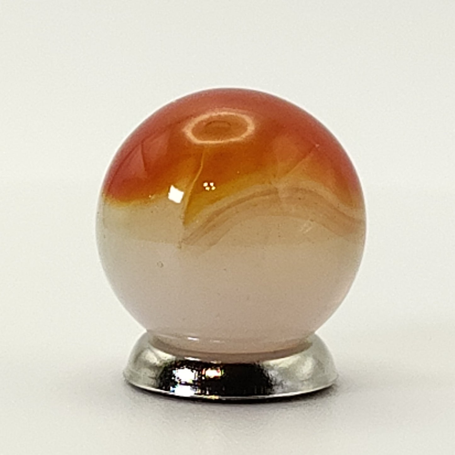 5/8" Akro Agate Patch Marble/ Lazy Corkscrew Orange NM