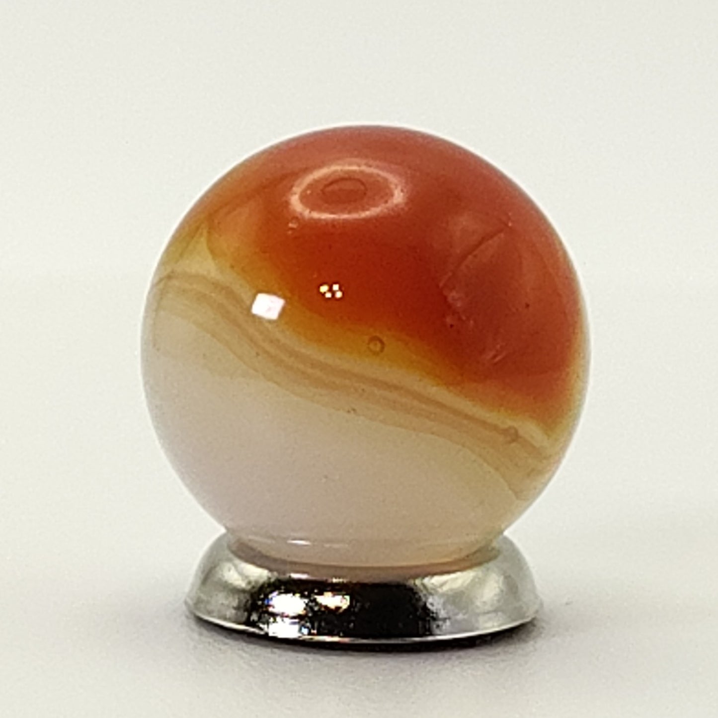 5/8" Akro Agate Patch Marble/ Lazy Corkscrew Orange NM