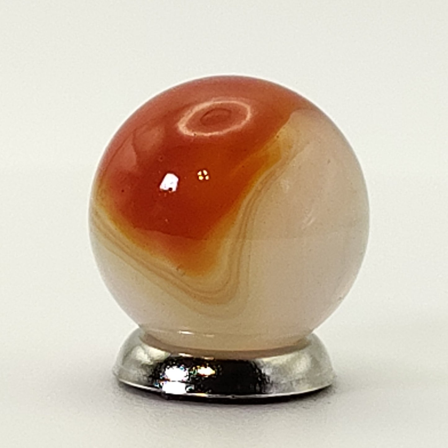 5/8" Akro Agate Patch Marble/ Lazy Corkscrew Orange NM