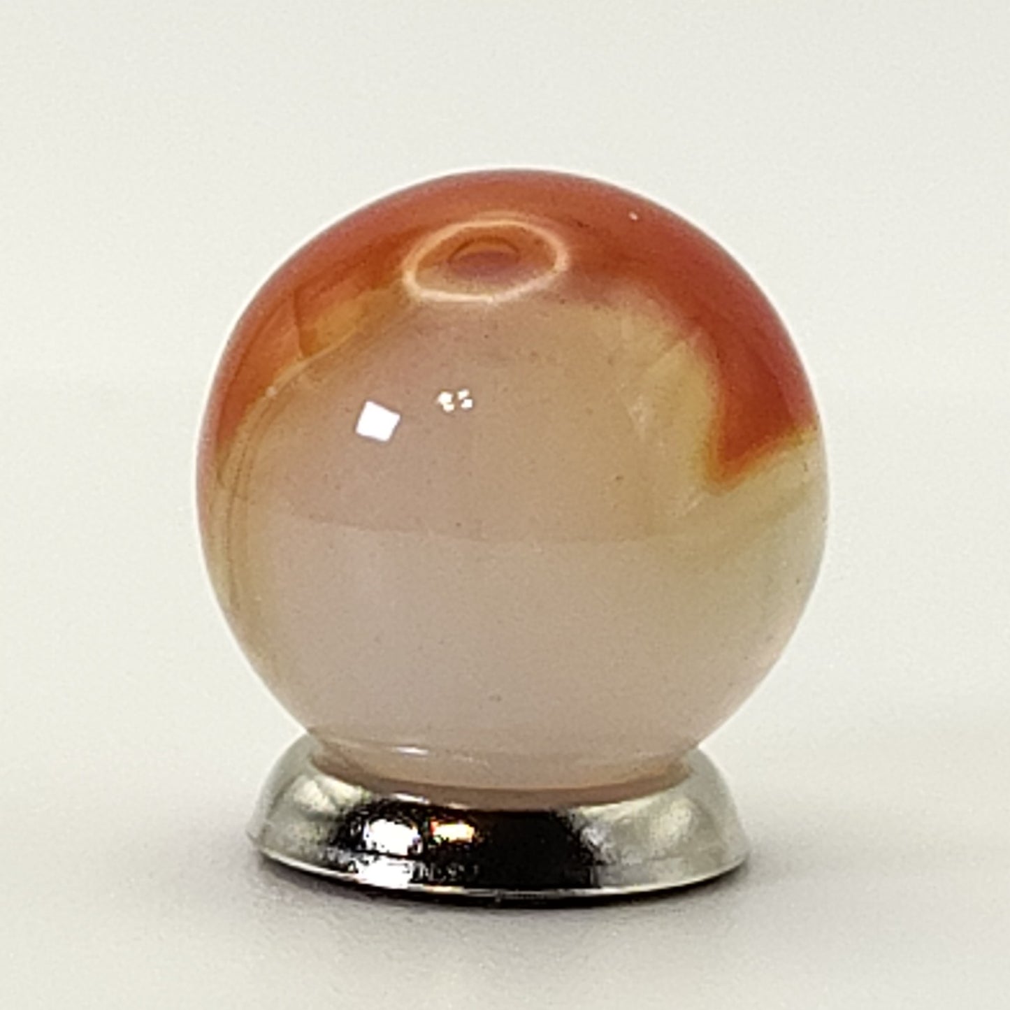 5/8" Akro Agate Patch Marble/ Lazy Corkscrew Orange NM
