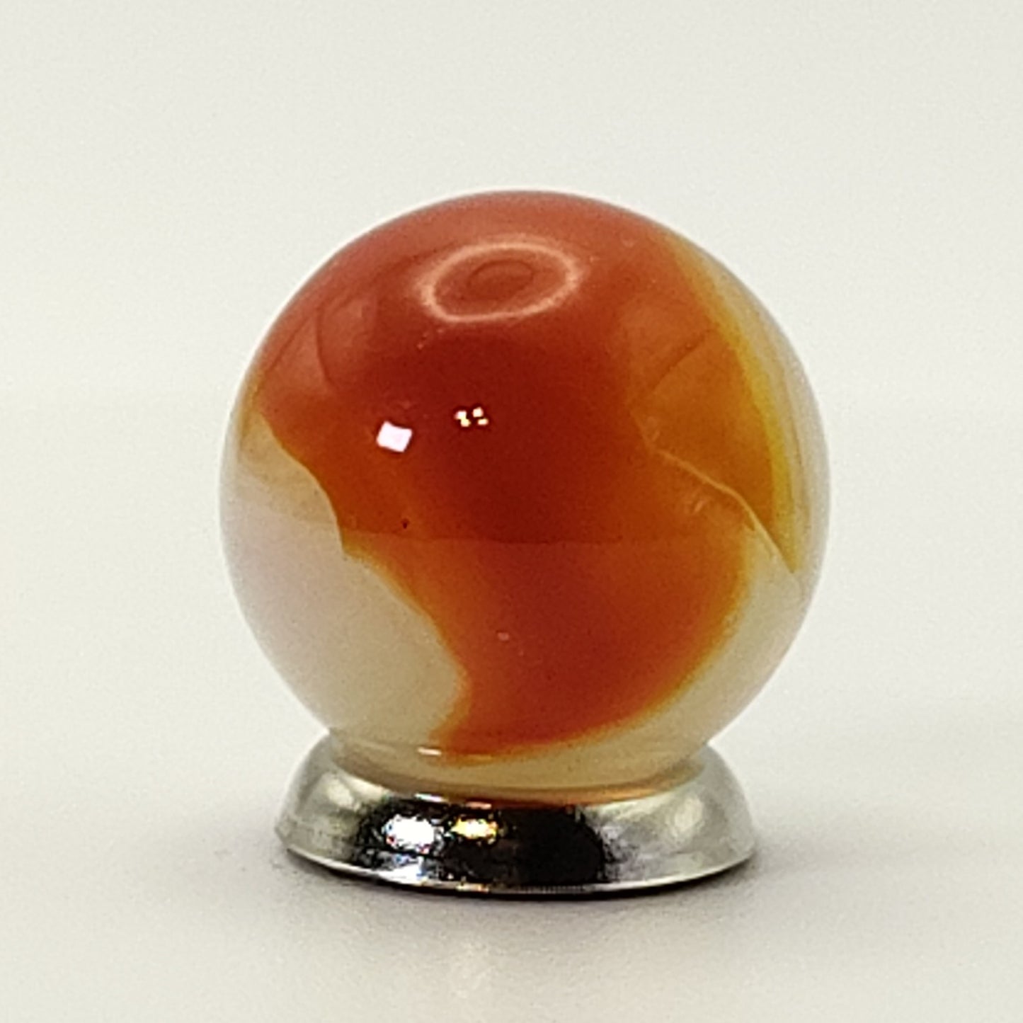 5/8" Akro Agate Patch Marble/ Lazy Corkscrew Orange NM