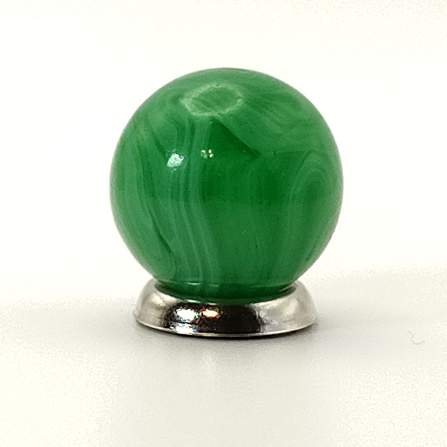 5/8" Vintage Green Busy Swirl Marble Crumpled up Paper - Champion? NM