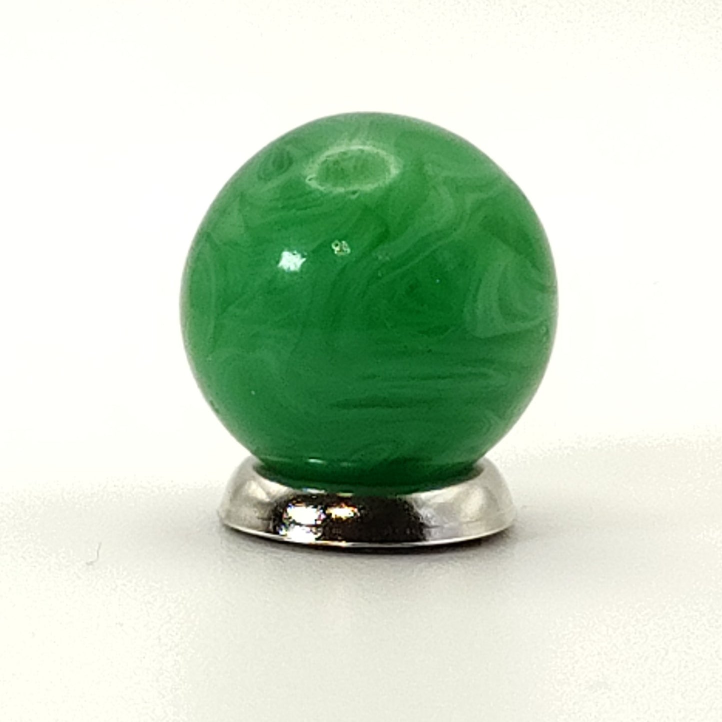 5/8" Vintage Green Busy Swirl Marble Crumpled up Paper - Champion? NM