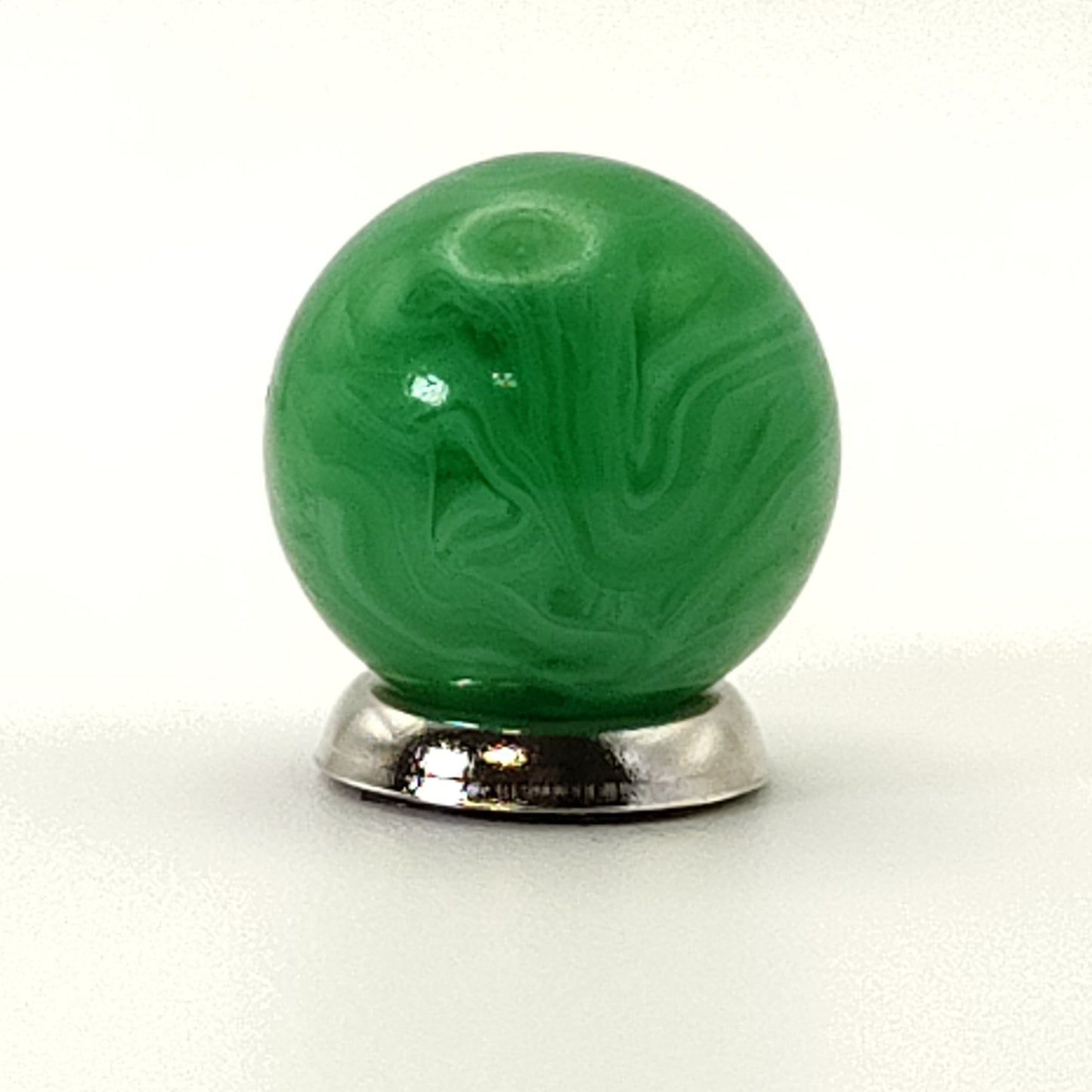 5/8" Vintage Green Busy Swirl Marble Crumpled up Paper - Champion? NM