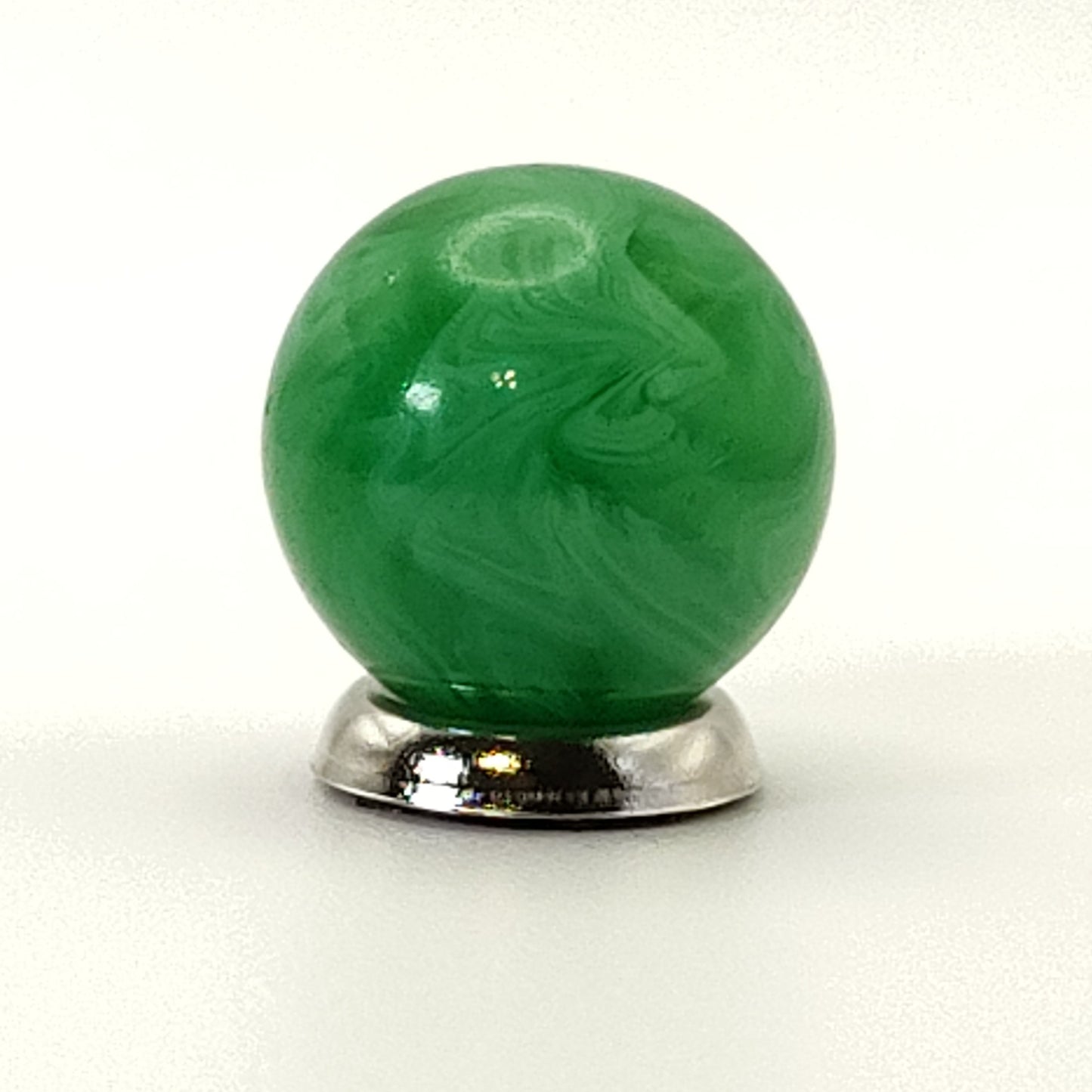 5/8" Vintage Green Busy Swirl Marble Crumpled up Paper - Champion? NM