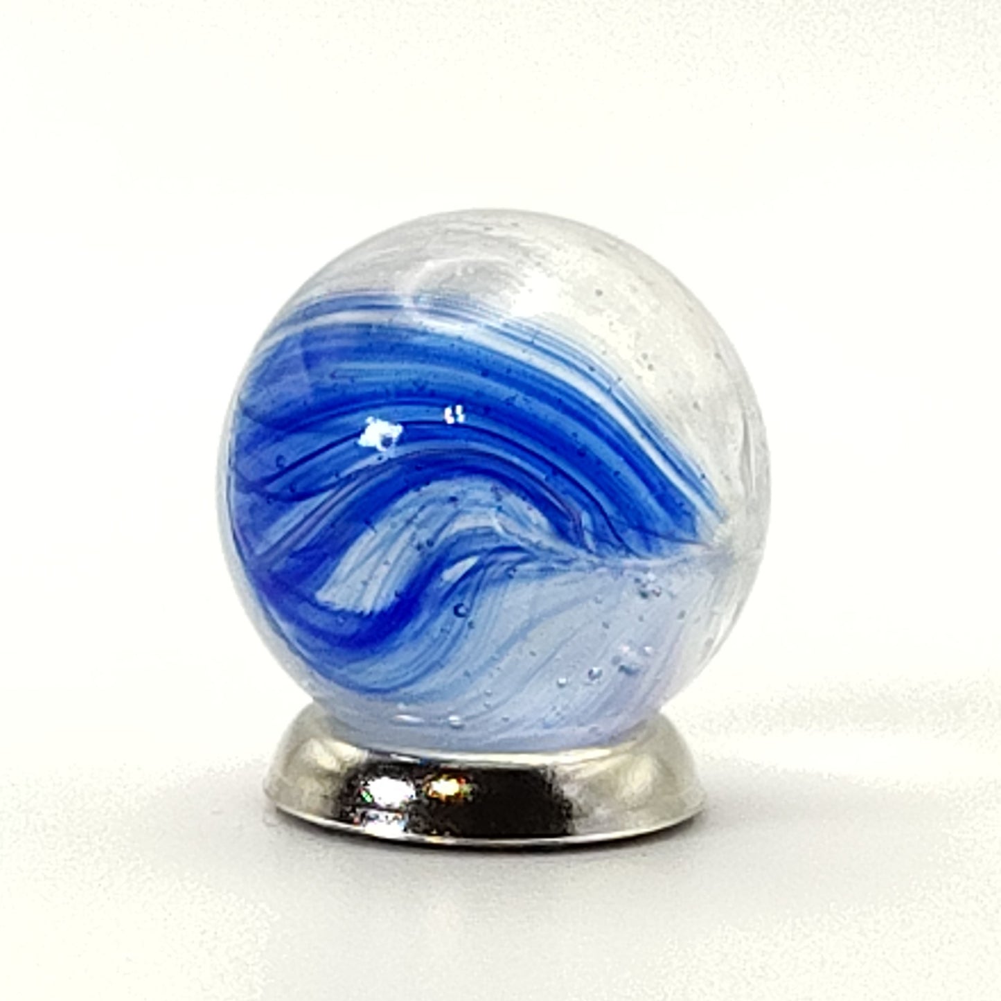 5/8" Akro Agate Sparkler Marble Blue NM+