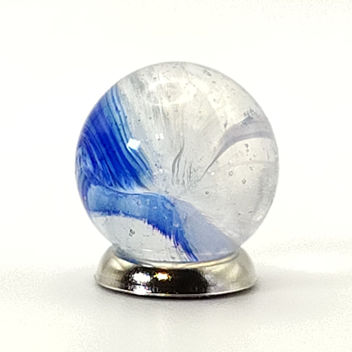 5/8" Akro Agate Sparkler Marble Blue NM+