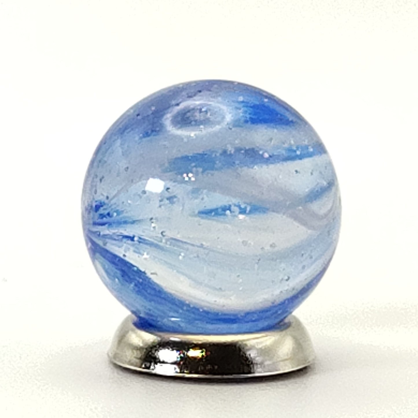 5/8" Akro Agate Sparkler Marble Blue NM+