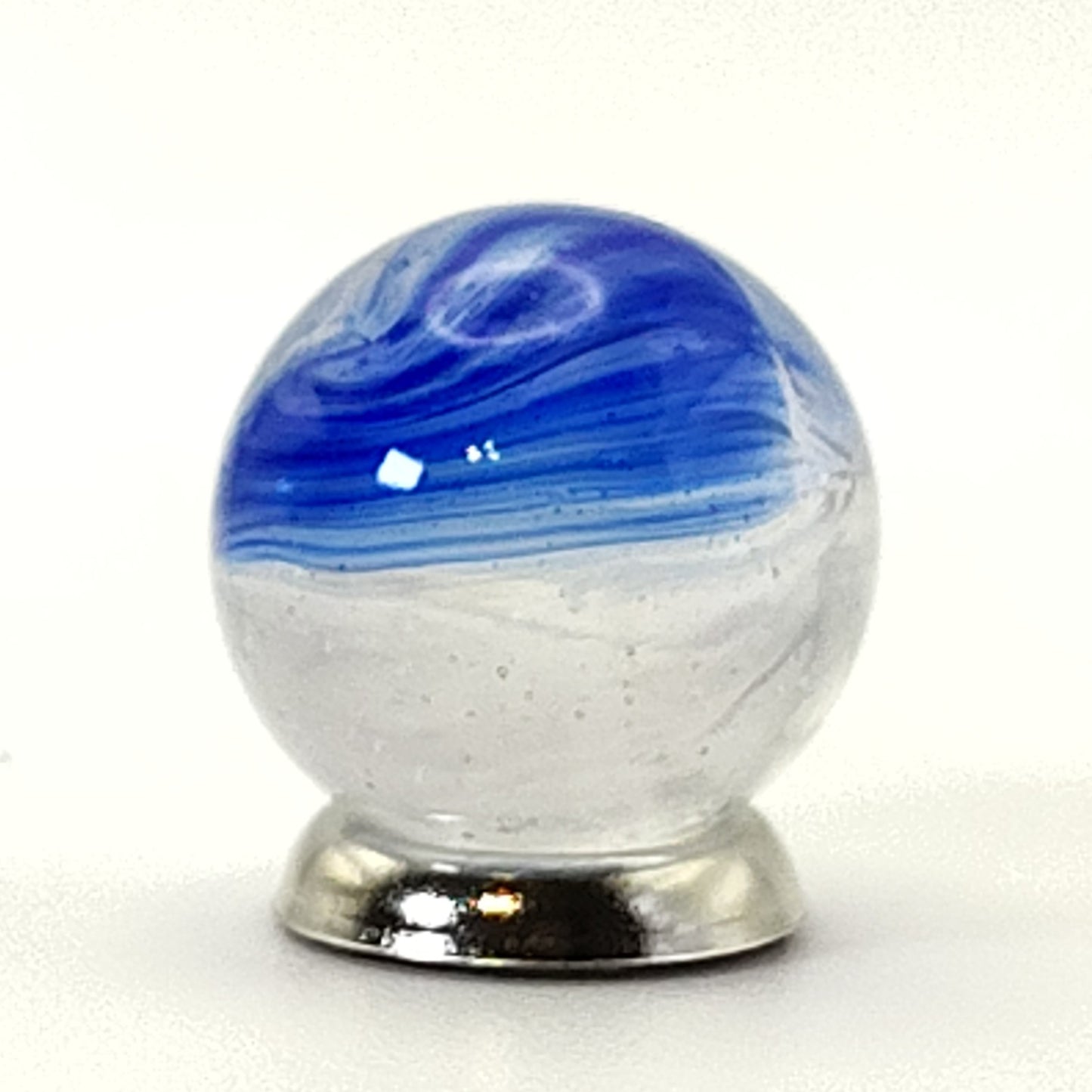 5/8" Akro Agate Sparkler Marble Blue NM+