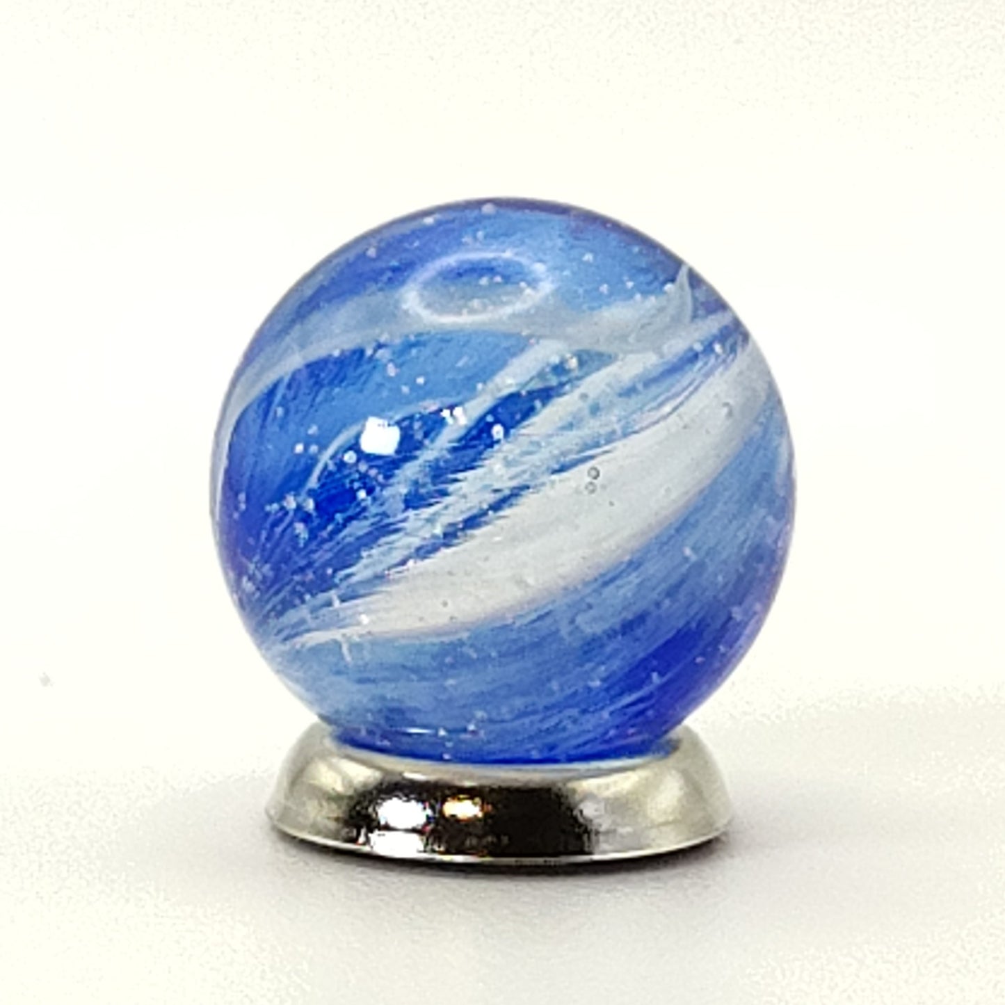 5/8" Akro Agate Sparkler Marble Blue NM+