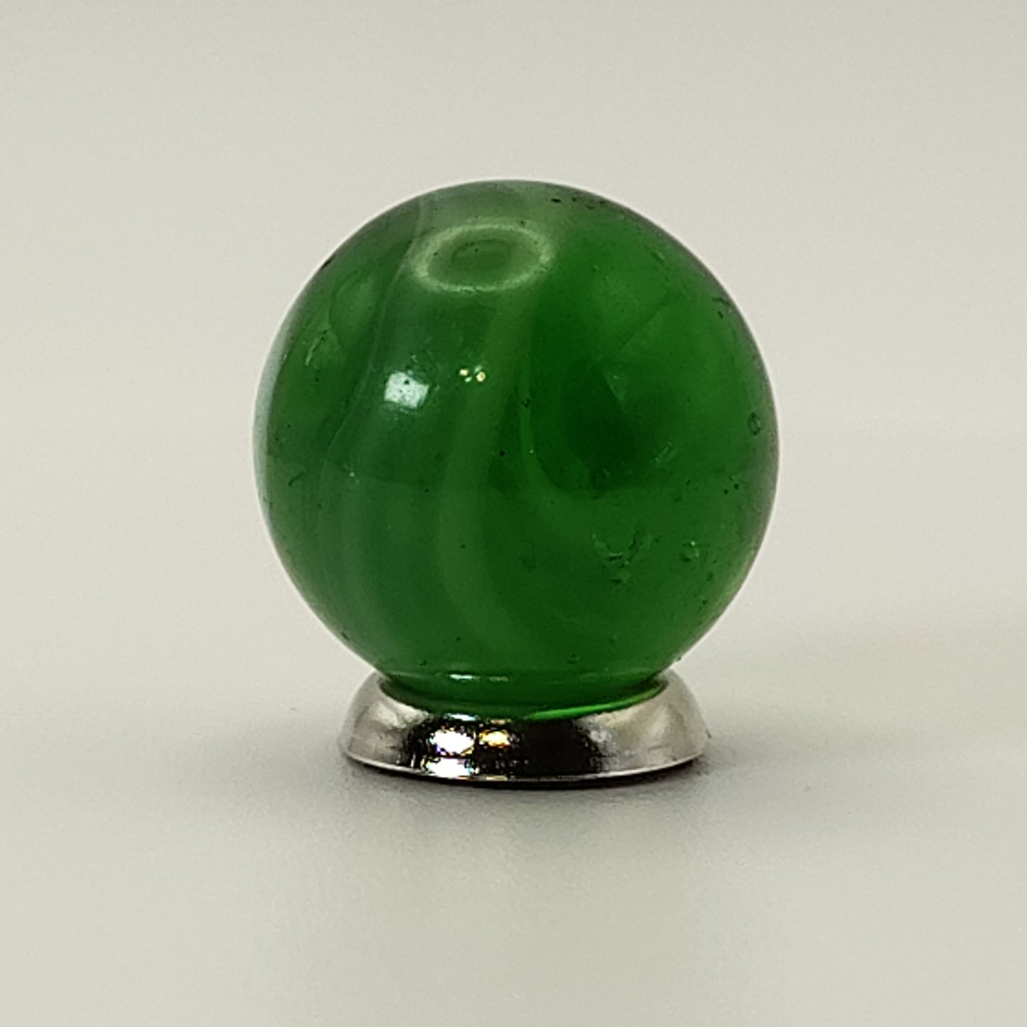 17.5mm Green Slag Marble Turkey Head (MFC or CAC) NM-