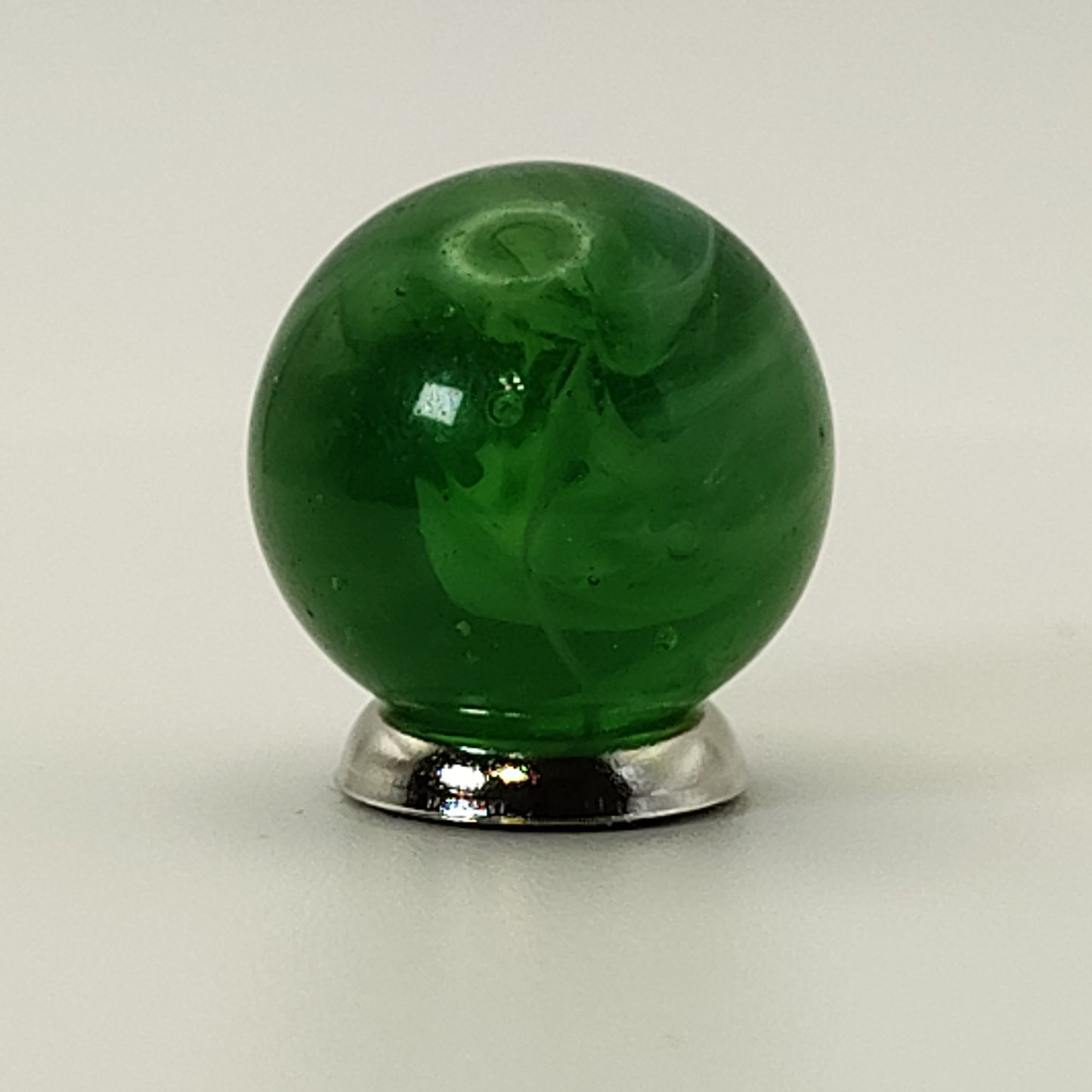 17.5mm Green Slag Marble Turkey Head (MFC or CAC) NM-