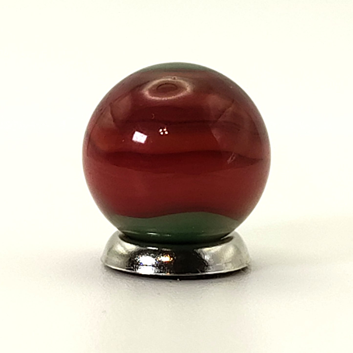 5/8" Akro Agate Patch Marble Red & Green M-