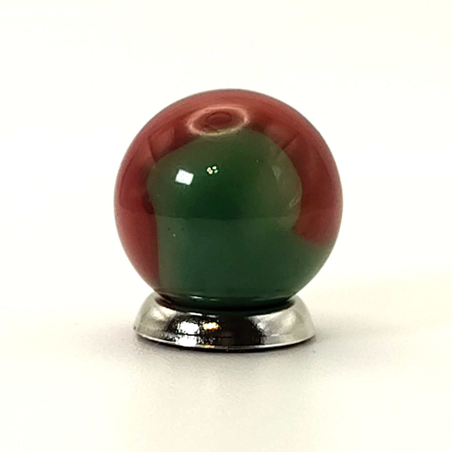 5/8" Akro Agate Patch Marble Red & Green M-
